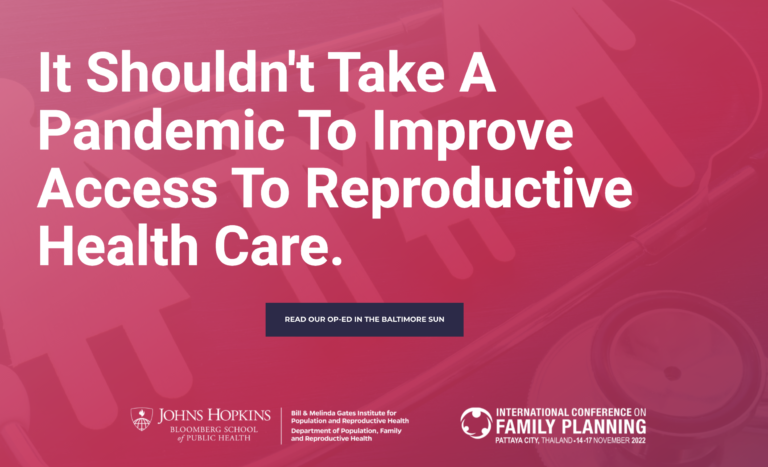 ICFP Secretariat Discusses Global Impact of COVID-19 on Family Planning in Baltimore Sun Op-Ed