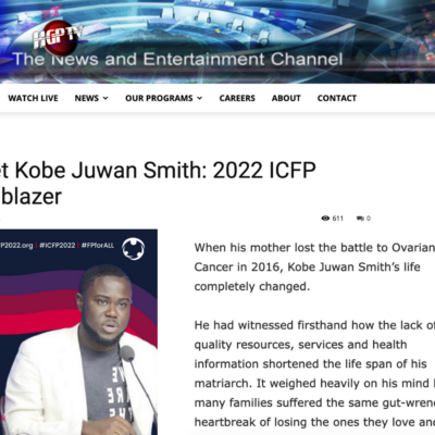 Meet Kobe Juwan Smith: 2022 ICFP Trailblazer