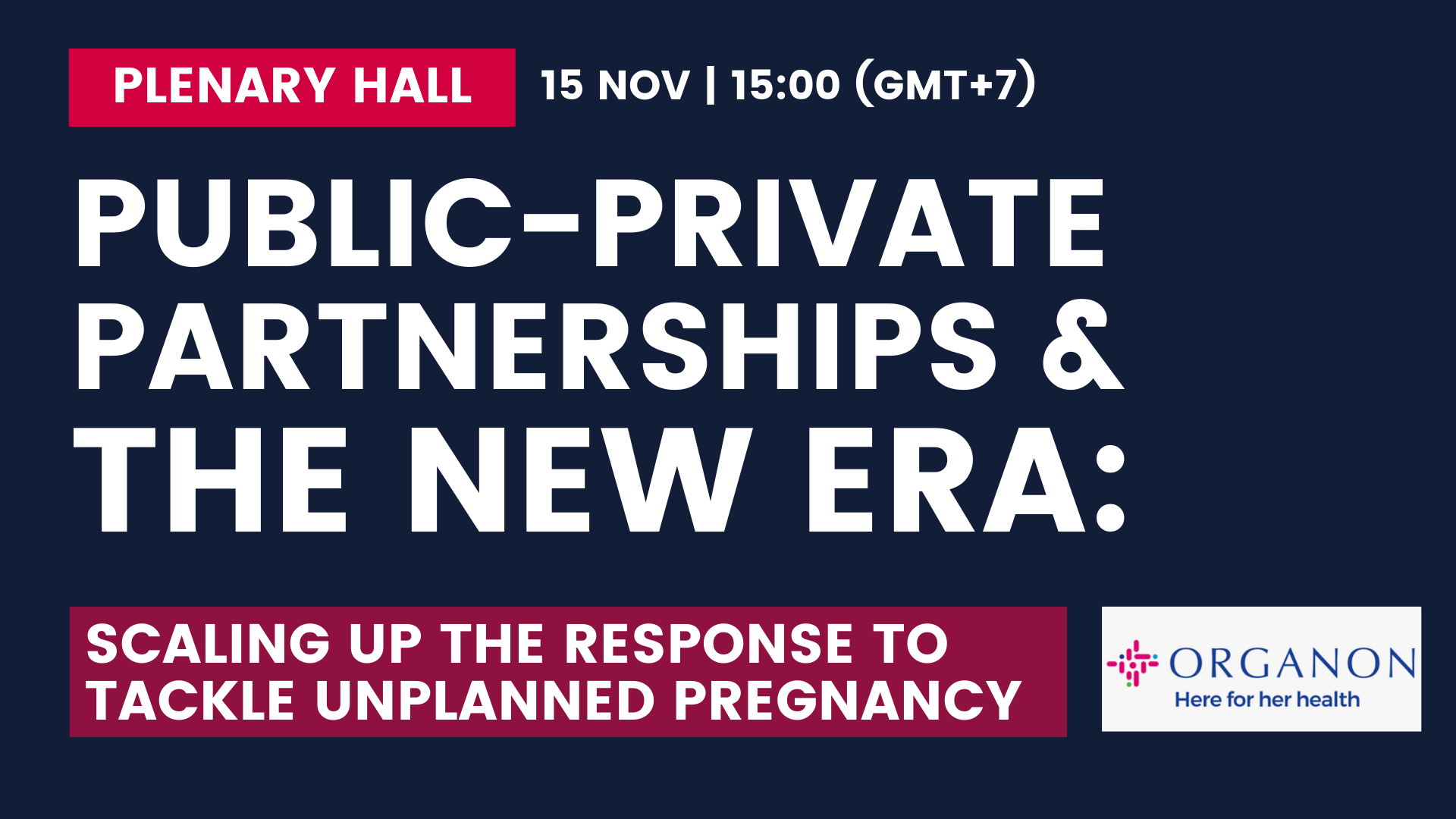 Public-private partnerships & the new era: Scaling up the response to tackle unplanned pregnancy